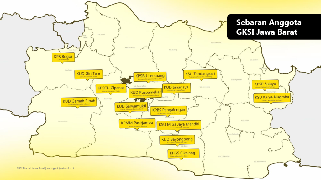 Sebaran Anggota GKSI Daerah Jawa Barat
